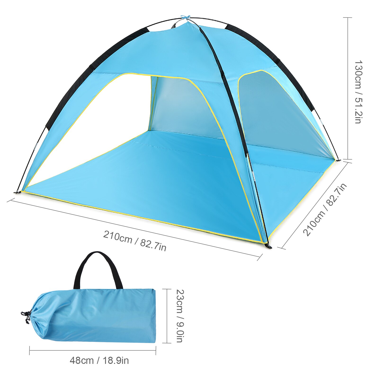 Cheap Goat Tents Lightweight Beach Tent Sun Shade Canopy UV Sun Shelter Camping Fishing Tent for Outdoor Camping Hiking Travel   